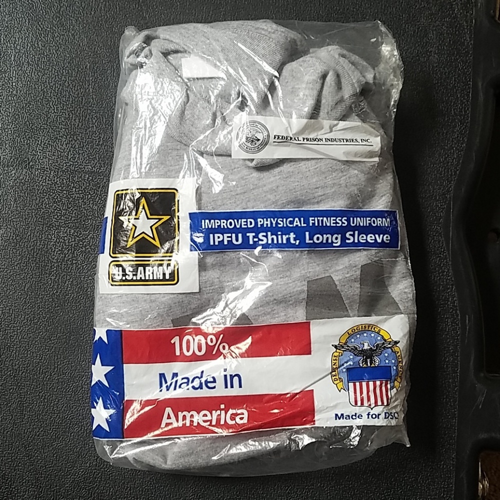 Grey army PT shirt long sleeve